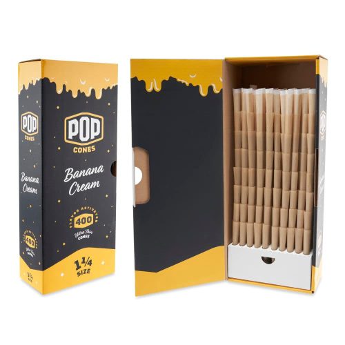 pop cones 1 size pre rolled cones with flavor tip 400ct bulk 16272